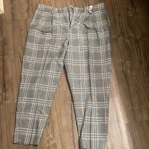 Banana Republic Gray Checkered Men's Dress Pants